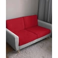 thumbnail image 3 of Pure Red Couch Cushion Covers Stretch, Washable Sofa Seat Covers Individual Seat Cushion Sofa Slipcovers Simple Solid Color Couch Cover Furniture Protector S-3PCS, 3 of 7