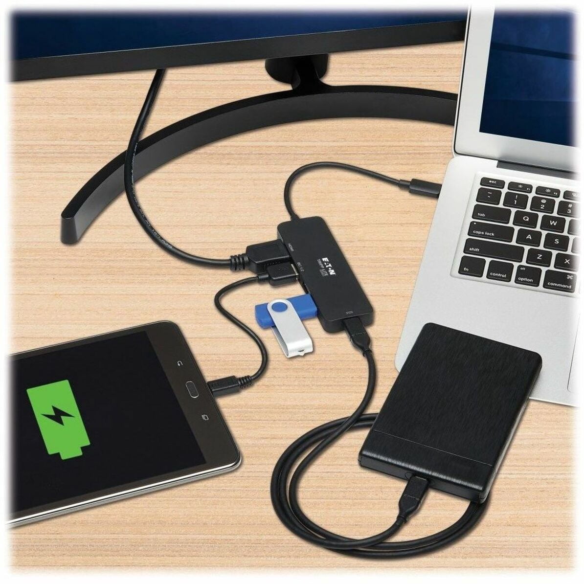Tripp Lite Usb C Multiport Adapter, 4k @ 60 Hz Hdmi, 3 Usb-a Hub Ports, 100w Pd , Hdr, Hdcp 2.2 - Docking Station - Usb-c 3.1 / Thunderbolt 3 - Hdmi