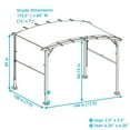 thumbnail image 4 of Sunnydaze 9' x 12' Metal Arched Pergola with Retractable Canopy Gray, 4 of 9