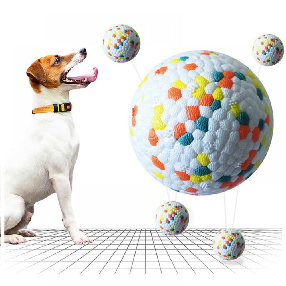 POPFRO 4 PCS Dog Balls Toys for Aggressive Chewers Exercise Dog Ball Toys  Fetch Balls for Large Medium Small Dog and Puppies,Durable High Elasticity