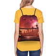 thumbnail image 4 of Naloa Pumpkins Drawstring Backpack String Bag Cinch Water Resistant for Gym Shopping Sport Yoga, 4 of 6