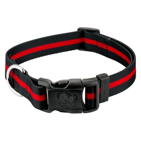 Country Brook Petz® Deluxe Thin Red Line Dog Collar - Made in the U.S.A., Extra Large