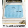 thumbnail image 7 of HITSLAM Shower Mat Non Slip,21x21 Bathtub Mat with Suction Cups and Drain Holes,Machine Washable Bathroom Shower Stall Floor Mat,Soft on Feet,Blue, 7 of 7
