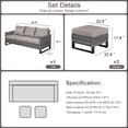 thumbnail image 6 of POCASSY 74" Wide Outdoor Wicker Sofa Patio Couch with Ottoman, 6 of 8