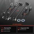 thumbnail image 3 of A-Premium 6Pcs Front Suspension Kit Inner Outer Tie Rod End Sway Bar Link Compatible with Nissan Sentra 2007-2012, 3 of 8