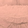 thumbnail image 3 of D.N.G. BEDDINGS 3 Piece 100% Egyptian Cotton Circle Ruffle Comforter Set, 550 GSM Filled Microfiber - Twin/TwinXL Size, Peach Color - 800 Thread Count, 3 of 5