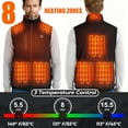 thumbnail image 5 of Heated Vest for Men and Women with APP Control, Rechargeable Men's Vest 20000mAh Battery Pack Included, Electric Heating Vests Lightweight Heated Jacket for Camping Fishing Skiing,Size L, 5 of 10