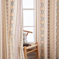 thumbnail image 2 of DONGPAI 2 Panels Bohemian Stripe Curtains, 52 x 108 Inch Geometric Print Grommet Indoor Outdoor Curtains Light Blocking for Living Room Bedroom Porch, 2 of 7