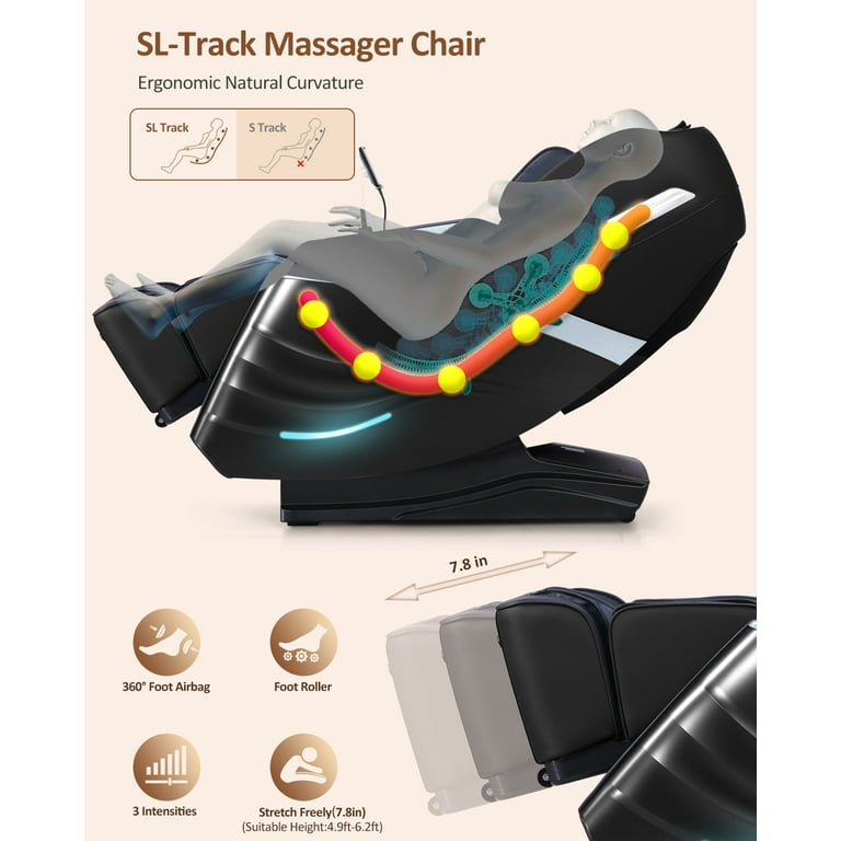 RELX 2025 Massage Chair Full Body, Zero Gravity SL-Track