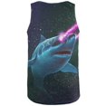 thumbnail image 2 of Galaxy Great White Shark Laser Beams All Over Mens Tank Top Multi SM, 2 of 2