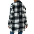 thumbnail image 7 of STARVNC Women Lapel Collar Open Front Plaid Pocket Shacket, 7 of 7