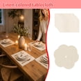 thumbnail image 2 of Placemats Set of 6 Linen Fabric Dining Table Mats, Plain Color Stain Resistant and Washable Heat Insulated Table Mats, Durable Kitchen Decorative Place Mats for Home Dining, 2 of 6