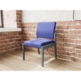 thumbnail image 3 of Pemberly Row Waiting Reception Armless Guest Chair Wood Frame in Blue, 3 of 5