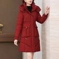 thumbnail image 2 of STETMN Women's Winter Long Puffer Jacket Zip Up Hooded Warm Jacket Thick Quilted down Jackets, 2 of 7