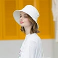 thumbnail image 3 of Chapeau de Soleil Pliable pour Femmes avec Protection UV UPF50+ et Sangle de Menton Réglable - Bord en Fil de Coton-Polyester de 4 Pouces, Reshapeable, Léger et Respirant, Blanc, Taille M (56-58cm) - Idéal pour, 3 of 6