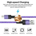 thumbnail image 5 of iPhone Charger Cable,Zacenei 6Pack Nylon Braided 6FT USB A to Lighting Charge Cords 10FT 3A High Speed Data Sync Fast Charging Wire USB Lighting Cable 6/10FT Power Cords Compatible for iPhone/iPad, 5 of 8