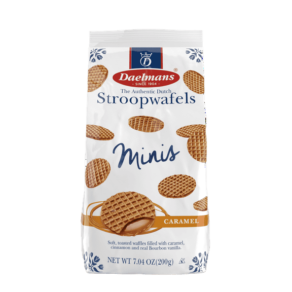 Pack of 12, Daelmans Mini Caramel Stroopwafels, 7.04 oz