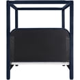 thumbnail image 2 of Bowery Hill Contemporary Navy Velvet Upholstered Queen Canopy Bed, 2 of 11