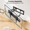 thumbnail image 4 of HOMOUNT Full Motion TV Wall Mount for Most 32-80 inch TVs, Wall Mount Bracket with Articulating Swivel and Tilt, Max VESA 600x400mm, Holds up to 132lbs, 4 of 8