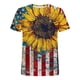 thumbnail image 5 of Fiudx Ofertas Del Día Top/Camisa de Cuello Redondo de Manga Corta con Cuello Redondo Estampado para Mujer, 5 of 5