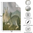 thumbnail image 5 of Spring Hare Bunny Kitchen Tea Towels Set of 1 Absorbent Hand Dish Towels, Watercolor Easter Rabbit Dishcloths Lint-Free 18x28 Inch Fast Drying for Cooking Baking Home Clean, 5 of 7
