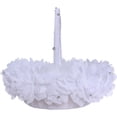 thumbnail image 1 of Matsuzay Cesta de flores para niñas, encaje, romántico, occidental, para fiesta de boda, novia, pétalos de caramelo, organizador, contenedor Kits de decoración para fiestas Blanco, 1 of 6