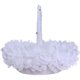 thumbnail image 1 of Toystoory Cesta de flores para niñas, pluma de encaje, ceremonia de boda occidental romántica, Festival, pétalos de novia, regalos decorativos Kits de decoración para fiestas Blanco, 1 of 6
