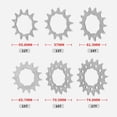 thumbnail image 4 of braveheart Composants de Roue Libre pour Vélo Cassette à Vitesse Unique 17T Pièces de Vélo Argent 12T, 4 of 6