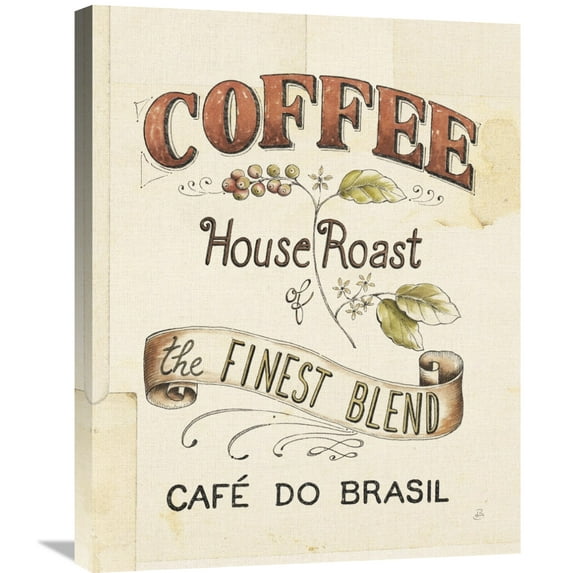 Global Gallery's 'Authentic Coffee IX' by Daphne Brissonnet Stretched Canvas Wall Art