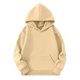 thumbnail image 4 of Sudadera deportiva informal de manga larga de color liso para niños, blusa de poliéster con capucha y mangas largas con insertos en los hombros., 4 of 6