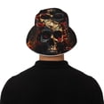 thumbnail image 5 of Sikiie Artistic Flower Butterfly Skull Reflective Double-Sided Bucket Hat, Sun Hat, for Gardening, Beaching, Camping, Hiking, Fishing, 5 of 6