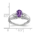 thumbnail image 2 of Primal Gold 14 Karat White Gold 7x5mm Oval Amethyst and Diamond Ring, 2 of 3