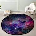 thumbnail image 3 of Coolnut Round Rugs for Living Room, Nebula And Galaxies In Space Non-Slip Coral Velvet Long Runner Rugs, Washable Water Absorbent Mat Carpet for Bedroom Kitchen Kids Room, 3 of 6