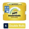 Bounty Essentials Select-A-Size Paper Towels, White, 6 Double Rolls = 12 Regular Rolls, 6 Count