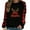 Black, variant on Odeerbi Christmas Tops For Women 2025 Long Sleeve Blouses Plaid Print Splicing Round Neck Pullover Shirt T-Shirt Black