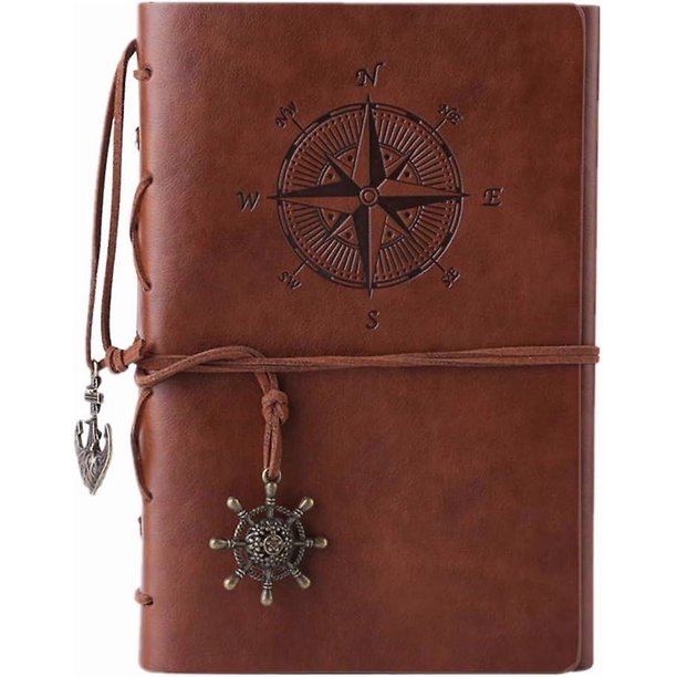 Refillable Spiral Daily Notepad Classic Embossed Travel Journal Diary