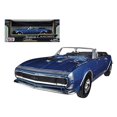thumbnail image 1 of 1 by 24 1967 Chevrolet Camaro SS Convertible Diecast Car Model, Blue, 1 of 1