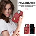 thumbnail image 4 of Allytech Case for iPhone 13 Pro, [Large Capacity] Wallet Case with Card Slots & Zipper Pocket, Premium PU Leather Metal Snap Kickstand Shockproof Case with Shoulder Strap, Red, 4 of 7