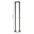 thumbnail image 4 of Dwellnix Retro Industrial U-Shaped Handrail, Galvanized Steel Construction, Black Safety Rail for Stairs, Lofts & Entrances, Easy Installation, 4 of 10