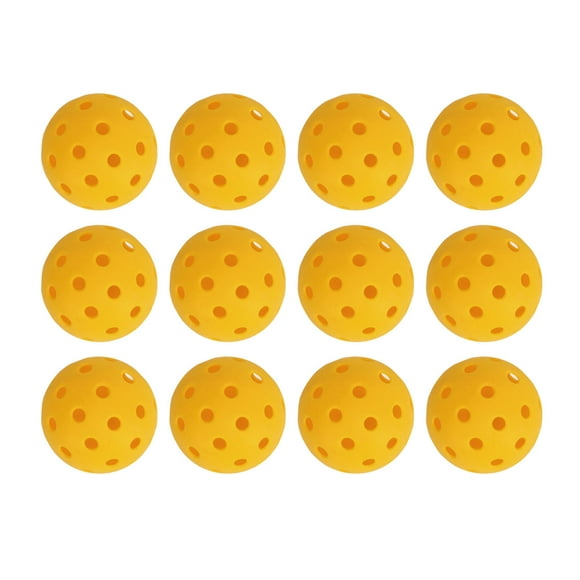 PE Set, 12PCS 40 Holes Outdoor Hole Balls Wear Resistance Lightweight Stable Flying Paths for Hitting Pitching Practice Green,Orange,Yellow,