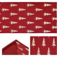 thumbnail image 5 of mubwai Christmas Tree Red Dutch Fleece Table Runner, Glitter Metallic Foil Holiday Kitchen Dining Table Decoration for Home Party Decor 13x72 Inch, 5 of 7