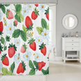 thumbnail image 2 of Red Strawberry Shower Curtain Kawaii Strawberry Fabric Shower Curtain for Kids Boys Girls Cute Fruits Theme Bathroom Waterproof Accessories with 12 Hooks Sweet Strawberry Curtains,72X72 Inches, 2 of 6