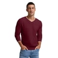 thumbnail image 3 of GIRUNS Men's V Neck Sweater Slim Fit Lightweight Long sleeve Sweatshirts Soft Casual Pullover Sweater For Men, 3 of 5