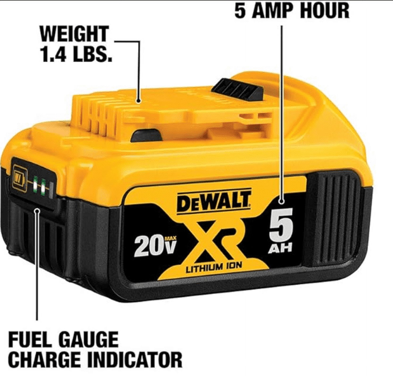 DEWALT DCB205 20V 5Ah Power Tool Battery, 2 Pack