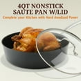 thumbnail image 3 of Granitestone Armor Max Sauté Pan with Lid - 4 Quart. Non Stick Deep Frying Pan with Lid, Large Frying Pan, Oven Safe Skillet with Lid, Multipurpose Jumbo Cooker, Stovetop/Dishwasher Safe, Non Toxic, 3 of 9