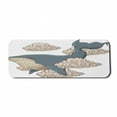 thumbnail image 1 of Whale Computer Mouse Pad, Whale Hovering on Sky Clouds Animal Fish Marine Life Nautical Sea Graphic Art, Rectangle Non-Slip Rubber Mousepad Large, 31" x 12", Beige Slate Blue, by Ambesonne, 1 of 2