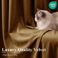thumbnail image 5 of StangH Velvet Curtains 84 inches - Gold Brown Blackout Thermal Insulated Window Drapes for Living Room, Back Tab Luxury Home Decor Curtains for Bedroom Sliding Door, W52 x L84, 2 Panels, 5 of 8