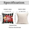 thumbnail image 5 of Valentines Day Pillow Cover 20x20 Inch Set of 2 Black White Buffalo Plaid Checkered Red Truck with Love Heart Letters Decoration Throw Pillow Covers Holiday Home Decorative Cushion Case, 5 of 6