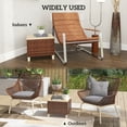 thumbnail image 5 of Outsunny PE Rattan Outdoor Side Table, Patio End Table with Wood Top, Brown, 5 of 9