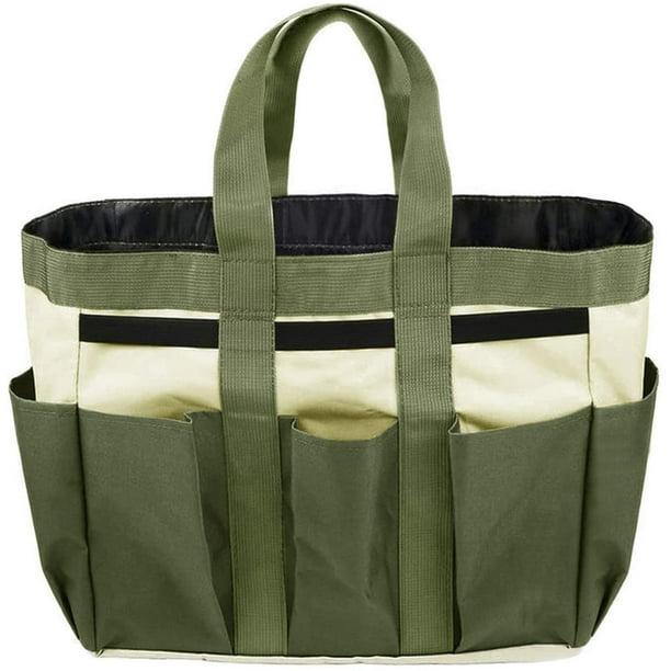 Bolsa de herramientas de jardinería portátil, kit de herramientas para plantas Oxford, bolsa de almacenamiento de herramientas con múltiples bolsillos, bolsa de transporte para plantación en interiore